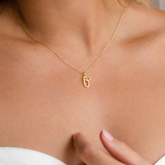 Personalized Initial Letter With Heart Pendant Necklace