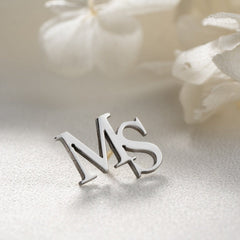 Personalized Initial Letters Brooch For Bride-Groomsmen