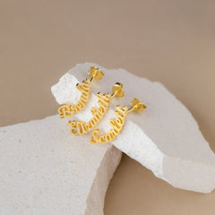 Personalized Mellow Name Earrings