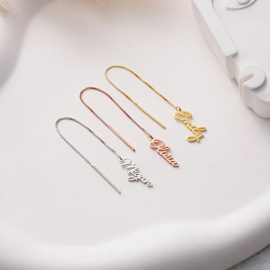 Personalized Name Dangle Earrings