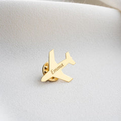 Personalized Name Pilot Jacket Lapel Pin