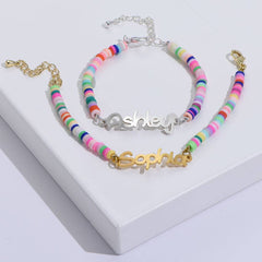 Personalized Name Rainbow Magic Kids Bracelet