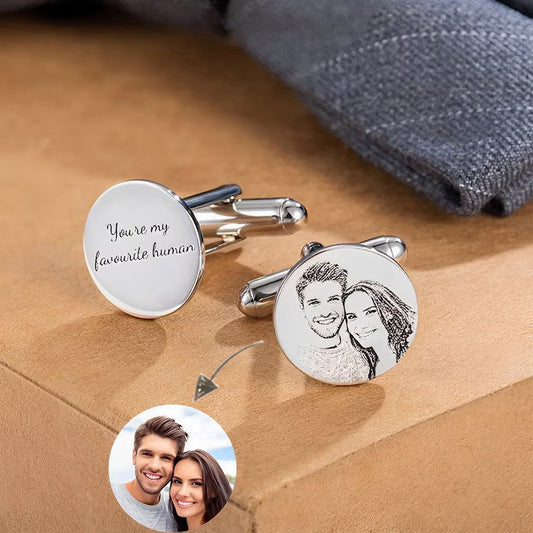 Personalized Photo Engraved Cufflinks