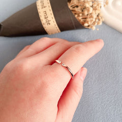 Personalized Stacking Open Two Letter Ring