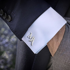 Personalized Stylish Font Initial Letter Cufflink