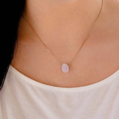 Natural Raw Rainbow Moonstone Necklace For Women