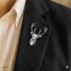 Royal Antler Deer Brooch
