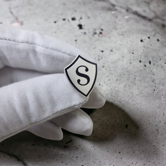 Shield Shape Monogram Initial Cufflinks
