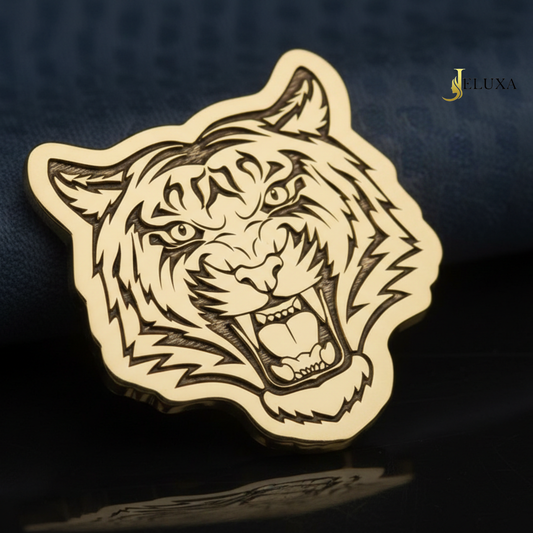 Tiger Face Brooch