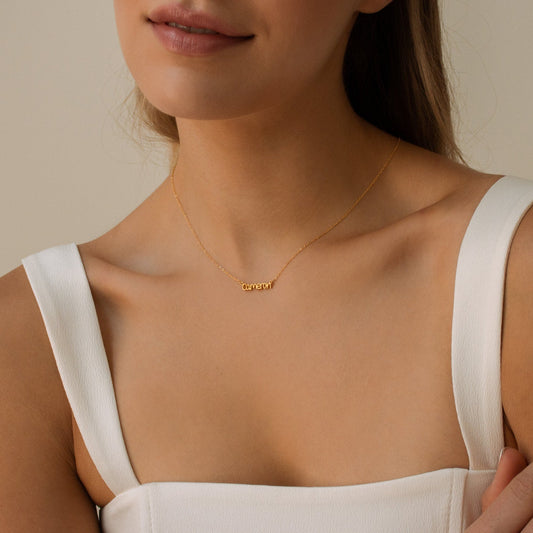 Tiny Preppy Name Necklace For Cute Girls