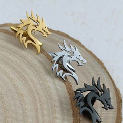 Unique Dragon Head Cufflink for Men