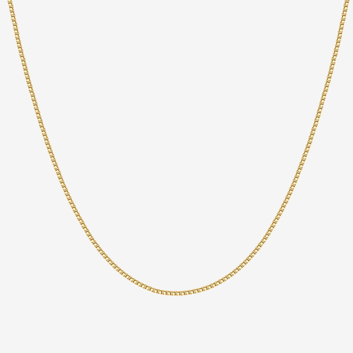 Vermeil Box Chain Adjustable Necklace