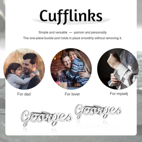 Personalized name cufflinks Groom Wedding Cufflinks