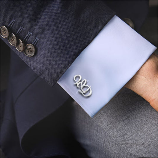 Personalized Handmade Initial Letter Cufflink, Custom cufflinks for groom
