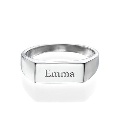 Personalised Name Engraved Signet Ring