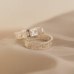 Customized Handmade Roman Numerals Ring