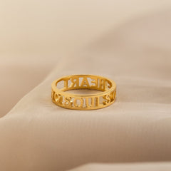 Customized Handmade Roman Numerals Ring