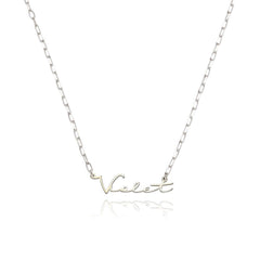 Personalized Signature Style Link Chain Name Necklace