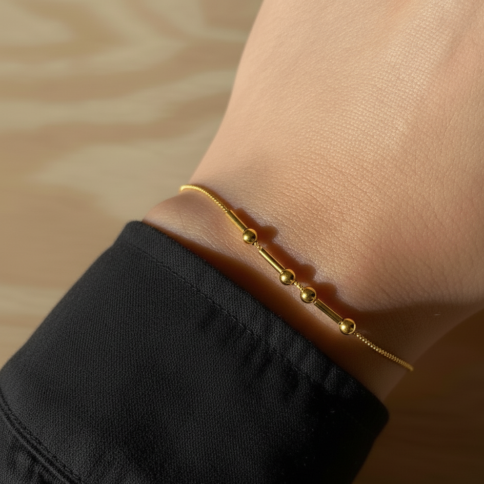 Personalized Morse Code Hidden Name Bracelet