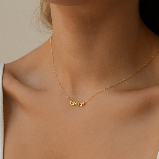 Tiny Preppy Name Necklace For Cute Girls