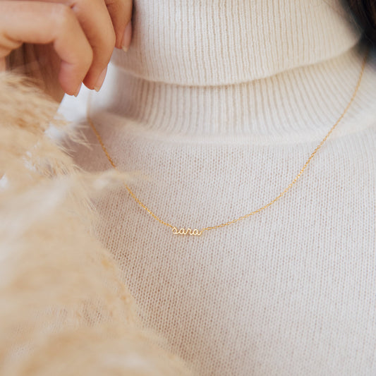 Petite Tiny Name Necklace